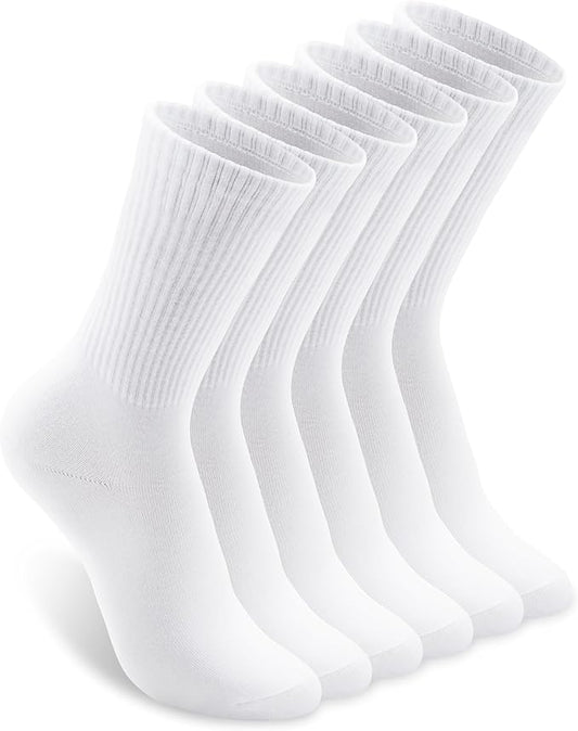 High Crew Socks White (3 Pairs)