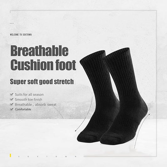 High Crew Socks Black (3 Pairs)