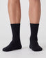 ATHLETIC CREW SOCKS (3 PAIR) (Black)