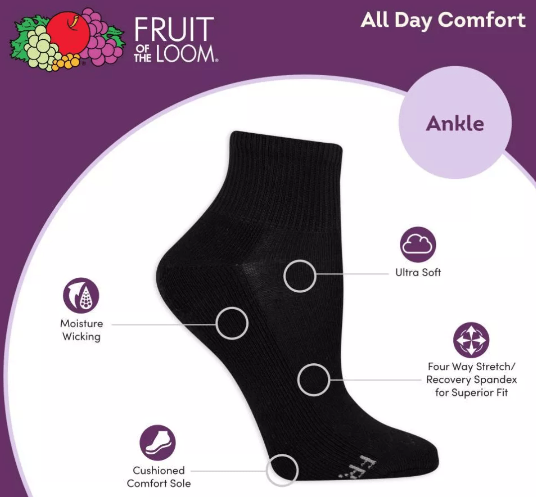 ANKLE SOCKS (3 PAIR) BLACK